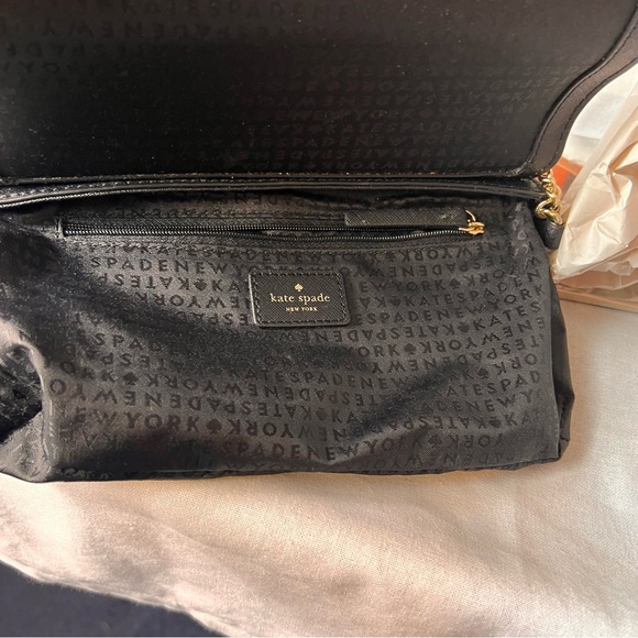 NWOT Kate Spade Laurel Greer Pale Pink Black Handbag, Chain Link Shoulder Strap - Picture 13 of 15